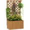 Verhoogde Plantenbak Met Klimrek Dak Trellis Bloembak Hout, Tuin Trellis 64 X 33 X 122cm Voor Tuin Balkon Terras, Bloembak Voor Klimplanten Mandplanten, Bloemen 1