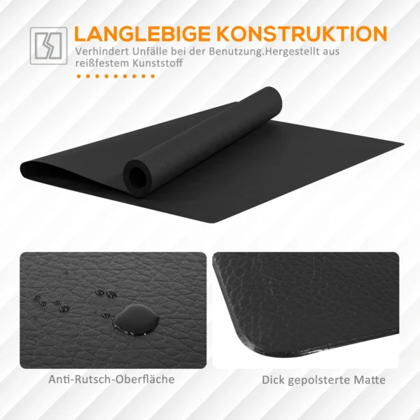 Vloerbeschermingsmat Voor Fitnessapparaten Antislip Fitnessmat 4 Mm Dikke Onderlegmat Sportmat Multifunctionele Mat Voor Yoga Loopband Hometrainer Yogamat Vloermat 200x100 Cm Zwart 6