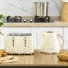Waterkoker Met Broodrooster 1,7l Waterkoker 4 Toastscheiben Ontbijtset Met 7 Bruiningsniveaus, Automatische Uitschakeling, Ontdooi & Opwarmfunctie En Kruimellade, Beige 8