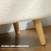 Zitbank Met Opbergruimte, Gestoffeerde Bank Met Deksel, Bedbank Met Teddy Fluwelen Look, Voor Hal Slaapkamer Woonkamer, Houten Frame 82 X 41 X 45 Cm Wit 7