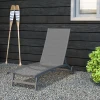 Zonneligstoel Met Rol, Tuinligstoel Alu Ligstoel Met 5 Voudig Verstelbare Rugleuning, Weerbestendige Campingligstoel, Tuinstoel Tot 150 Kg Belastbaar, Voor Tuin Vakantie Strand Zwembad, Donkergrijs 8