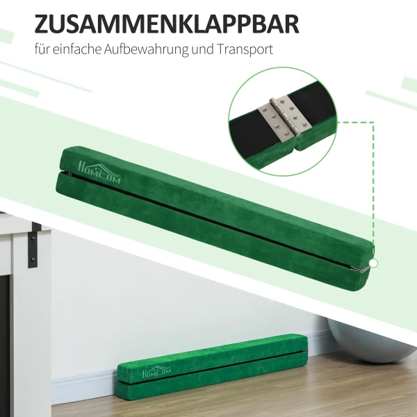 Zwevende Balk 210 Cm Opvouwbaar Voor Binnen & Buiten, Balanceer Balk Tot 120 Kg, Stabiele Balanceer Balk In Groen 6