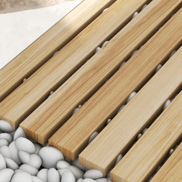 120 cm tuinpad rolpad weerbestendig tuinstap decoratieve houten stap van sparrenhout voor tuin balkon natuur 9