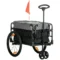 2 in 1 fietsaanhanger vrachtaanhanger transportaanhanger voor fiets met 20 inch luchtbanden 40 kg draagvermogen 130 x 64 x 64/103 cm 1