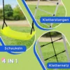 2 in 1 schommelset, dubbele schommel, kinderschommel, met klimnet, ladder met sporten, staal, stabiel, groen 6