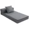 2 in 1 slaapstoel opvouwbaar, tot 100 kg belastbaar, slaapbank, opvouwbare stoel met bedfunctie, relaxstoel, logeerbed, donkergrijs 1
