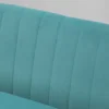 2 zits bank loveseat met linnenlook en houten poten, belastbaar tot 150 kg, groene tweezitsbank 117x56,5x77cm voor woonkamer 8