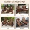 2 zits tuinbank hout, weerbestendige zitbank, tuinmeubilair met parasolgat, benen in wagenwielvorm, tafel parkbank 120kg belastbaar, balkonbank, houtenbank voor balkon tuin 154x65x102 cm verkoold 9