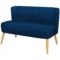 2 zitsbank loveseat hemelsblauw met linnenlook, dubbelbank houten poten tot 150 kg belastbaar, 117x56,5x77 cm 1