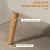 2 zitsbank, loveseat met linnenlook, dubbelbank met houten poten, tot 150 kg belastbaar, crèmewit, 117 x 56,5 x 77 cm 6