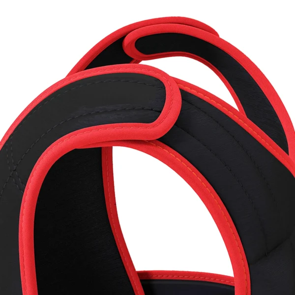 20 kg trainingsvest gewichtsvest met dubbele riemen verstelbaar krachttraining fitness oxford metaal zand zwart+rood 60 x 50 cm 9