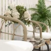 3 dlg. rattan schommelstoel set met 2 schommelstoelen & 1 salontafel, tuinmeubel set met kussens voor terras & balkon 8