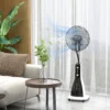 3l water tank capaciteit, 90w ventilator met nevel functie, 3 modi, timer functie, rollen, oscillerend, zwart 2
