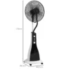 3l water tank capaciteit, 90w ventilator met nevel functie, 3 modi, timer functie, rollen, oscillerend, zwart 4