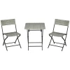3tlg rattan balkonmeubel set bistro set met 2 opklapstoelen en opklaptafel tuinmeubel zitgroep in lichtgrijs metaal 1