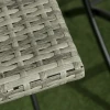 3tlg rattan balkonmeubel set bistro set met 2 opklapstoelen en opklaptafel tuinmeubel zitgroep in lichtgrijs metaal 9