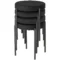4 delige set eetkamerkrukken stapelbare eetkamerstoelen keukenstoel met gevoerde zitting, fluweelachtige zitkruk fluweel voor keuken eetkamer metaal zwart 41,5 x 41,5 x 46 cm 1