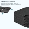 4 delige weerbestendige parasolvoet voor zweefparasol, vulbaar met 80 kg zand of 60 kg water, met handvat, hdpe zwart 8