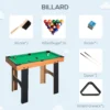 4 in 1 multispeltafel voetbaltafel tafelhockey tafeltennis biljart multifunctionele speltafel 87x43x73cm voor speelplezier 9