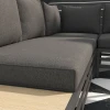 5 delig tuinlounge set tuinmeubel set met tweezitter, zitkussens, salontafel en hoekbank voor terras en balkon grijs 10