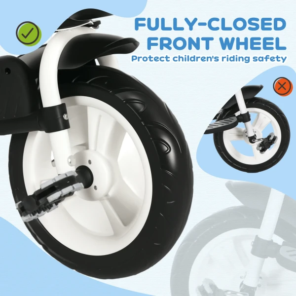 6 in 1 driewieler met duwstang tot 25 kg, opvouwbare kinderdriewieler met veiligheidsgordel, afneembaar zonnedak, bekerhouder & mand 10