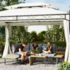 Acaciahout tuinmeubelset 6 personen l vormige tuinlounge met hoekbank verstelbare rugleuning bijzettafel kussens balkonmeubelset buitenzitgroep voor tuin terras balkon lichtgrijs 2