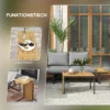 Acaciahout tuinmeubelset 6 personen l vormige tuinlounge met hoekbank verstelbare rugleuning bijzettafel kussens balkonmeubelset buitenzitgroep voor tuin terras balkon lichtgrijs 7