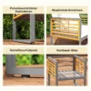 Acaciahout tuinmeubelset zitgroep voor 4 personen tuinlounge met 2 zits sofa 2 stoelen kussens bijzettafel in lamellenontwerp outdoor balkonmeubilair terrasmeubilair voor tuin balkon beige 8