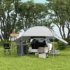 Achtertent voor auto's waterdichte autotent met stalen frame 3x2,6x2,3 2,6m regen & zonbescherming draagbaar voor kamperen & buiten 10
