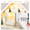Adventskalender om te vullen met 24 lades & led lampjes, 2 in 1 ontwerp kerstdecoratie in wit 39 x 9 x 42 cm 7