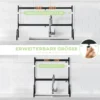 Afdruiprek 2 laags afwasrek met haken en afdruipbak van staal, zwart 51 93 cm voor keuken 7