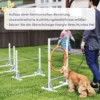 Agility set honden 4 delige agility uitrusting voor hondentraining stekhurdleset met in hoogte verstelbare horden ring trainingsaccessoires coördinatietraining agilityset voor spellen training 8