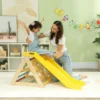 Aiyaplay 4 in 1 klimrek set met glijbaan, klimdriehoek om te glijden en klimmen, klimspeelgoed van hout, voor kinderen 1,5 4 jaar, binnen, meerkleurig 2