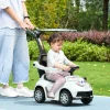 Aiyaplay glijdende kindervoertuig met duw en houdstang, rugleuning & veiligheidsbeugel, loopondersteuning voor 12 36 maanden 2