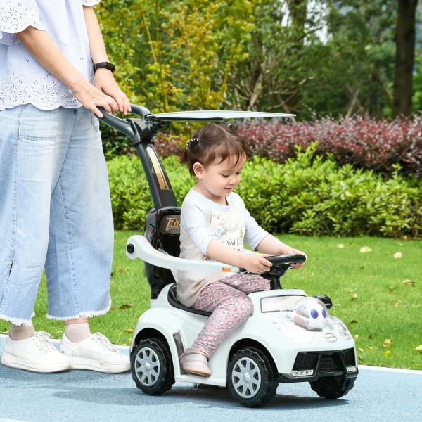 Aiyaplay glijdende kindervoertuig met duw en houdstang, rugleuning & veiligheidsbeugel, loopondersteuning voor 12 36 maanden 2