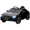Aiyaplay kinder elektrische auto 12v kinderwagen met afstandsbediening, muziek, elektrisch voertuig met licht, usb/mp3 aansluiting, achteruitfunctie, tot 5 km/u, voor kinderen 3 6 jaar, zwart 1
