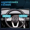 Aiyaplay kinder elektrische auto 12v kinderwagen met afstandsbediening, muziek, elektrisch voertuig met licht, usb/mp3 aansluiting, achteruitfunctie, tot 5 km/u, voor kinderen 3 6 jaar, zwart 7