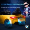 Aiyaplay kinder elektrische auto met 2,4g afstandsbediening en vering, elektrisch voertuig met mp3, usb en led lichten voor 3 6 jaar, geel 7