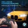 Aiyaplay kinder elektrische auto met 2,4g afstandsbediening en vering, elektrisch voertuig met mp3, usb en led lichten voor 3 6 jaar, geel 9