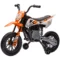 Aiyaplay kinder elektrische motorfiets, 12v kinderfiets met muziek, kinderrijtuig met afneembare trainingswielen, 2,4 5 km/u, voor kinderen van 3 6 jaar, max. 30 kg, oranje 1