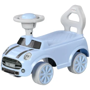 Aiyaplay kinder glijauto met kantelbeveiliging, glijvoertuig voor kinderen, lichtblauw, 53 x 52 x 35 cm, ideaal kindervoertuig voor binnen & buiten 1