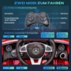 Aiyaplay kinderauto elektrisch, met 3 versnellingen, afstandsbediening, veiligheidsgordel, muziek usb, led koplampen, voor 3 6 jaar, draagvermogen 30 kg, rood 6