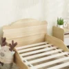 Aiyaplay kinderbed 143,5 x 80 cm huisbed gemaakt van massief hout jeugdbed met valbeveiliging, speelbed tot 80 kg belastbaar eenpersoonsbed met berenontwerp voor kinderkamer natuurhout 10
