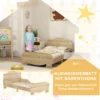Aiyaplay kinderbed 143,5 x 80 cm huisbed gemaakt van massief hout jeugdbed met valbeveiliging, speelbed tot 80 kg belastbaar eenpersoonsbed met berenontwerp voor kinderkamer natuurhout 7