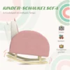 Aiyaplay kinderstoel sofa met kroon decor fluweelachtige regenboog rugleuning schommelstoel voor kinderen 1,5 3 jaar roze voor kinderkamer speelkamer 5