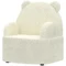 Aiyaplay kinderstoel teddyfleece in de vorm van een beer voor kinderen van 1,5 3 jaar, comfortabele kinderbank voor kinderkamer & speelkamer, beige 1