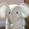 Aiyaplay schommeldier schommelelfant met geluidsfunctie en handvatten, baby schommeldier met pluche uiterlijk, voor 2 4 jaar kinderen, grijs 7