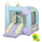Aiyaplay springkasteel met blazer, glijbaan, spring opblaasbaar springkasteel met draagtas voor outdoor indoor voor kinderen van 3 8 jaar, 250 x 165 x 200 cm 1