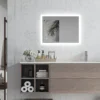 Badkamerspiegel met led verlichting 70x50 cm, touchschakelaar, geheugenfunctie, anti condens, 3 lichtkleuren, ip44 waterdicht 2