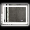 Badkamerspiegel met verlichting 80 x 60 cm, wandspiegel met 3 lichtkleuren, ip44, touch schakelaar, geheugenfunctie & anti condens 1